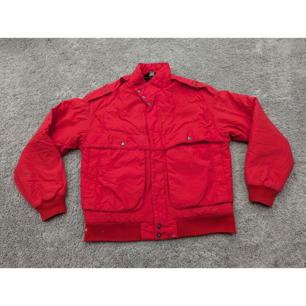 Vintage‎ Field & Stream Jacket Mens Large Full Zip Windbreaker Snap Lined